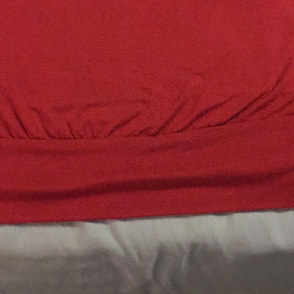 *BOGO* Deep red sleeveless top with draped neck - Picture 4 of 4